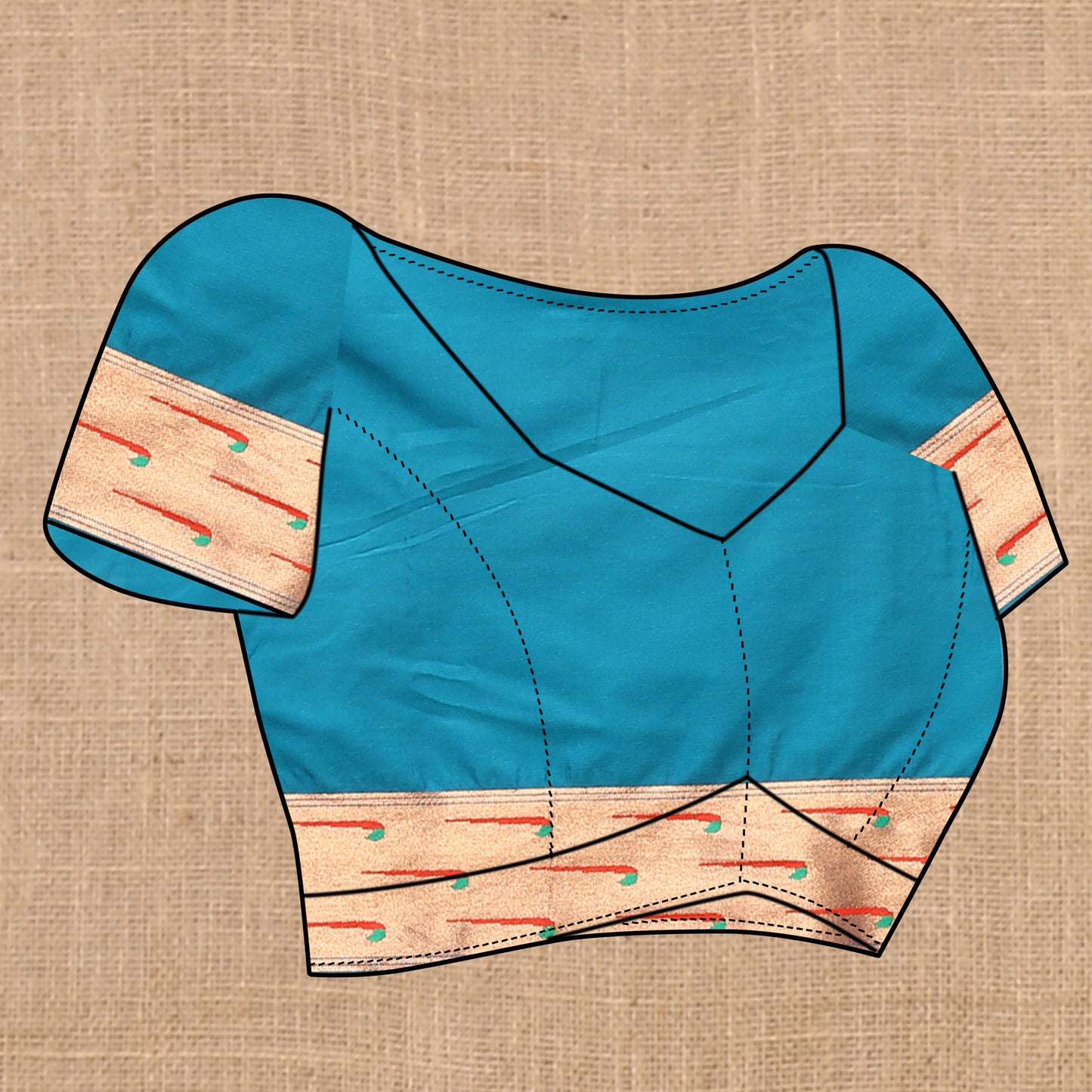 Rama Traditional Rajhans Paithani Soft Silk Saree With Blouse Piece