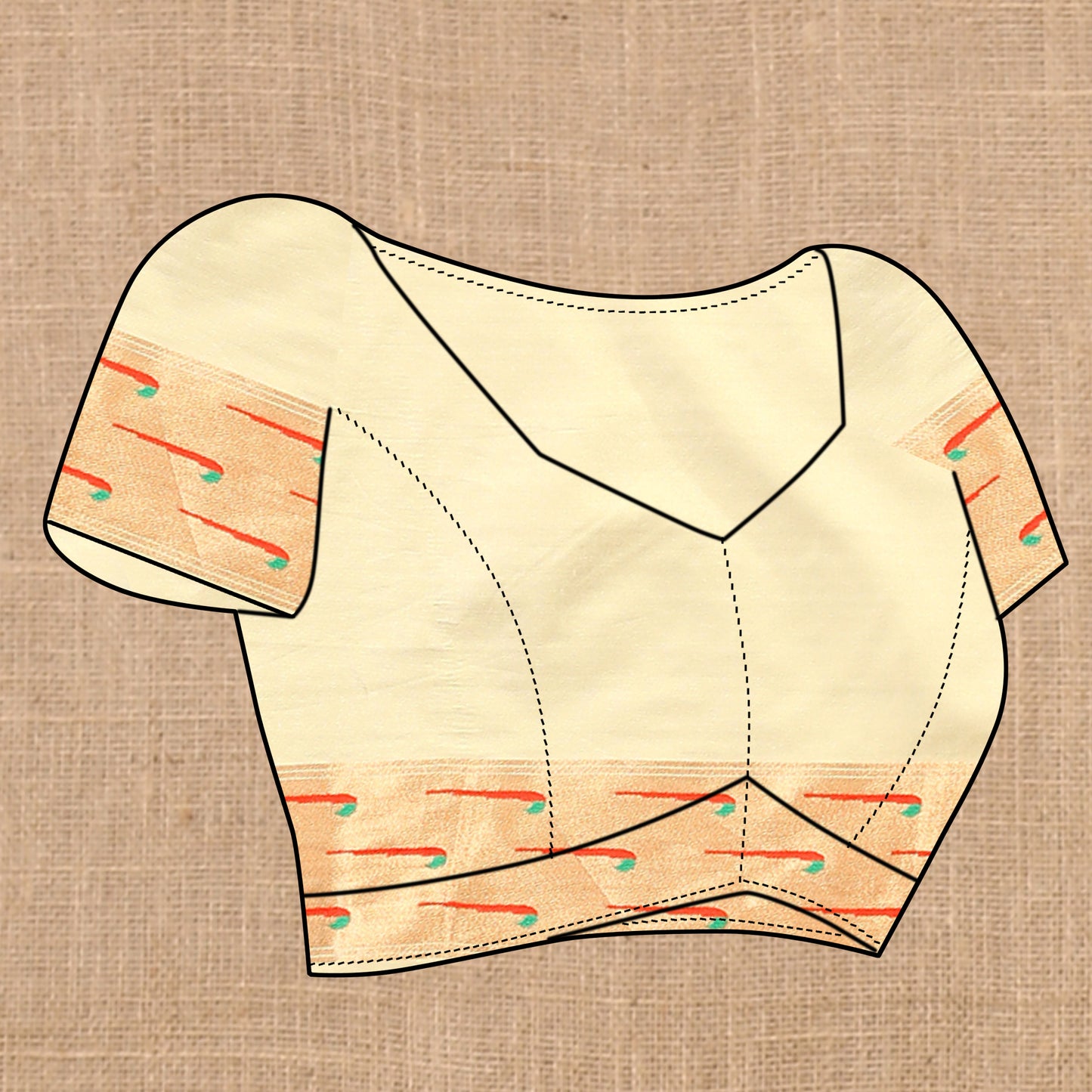 Cream Traditional Rajhans Paithani Soft Silk Saree With Blouse Piece