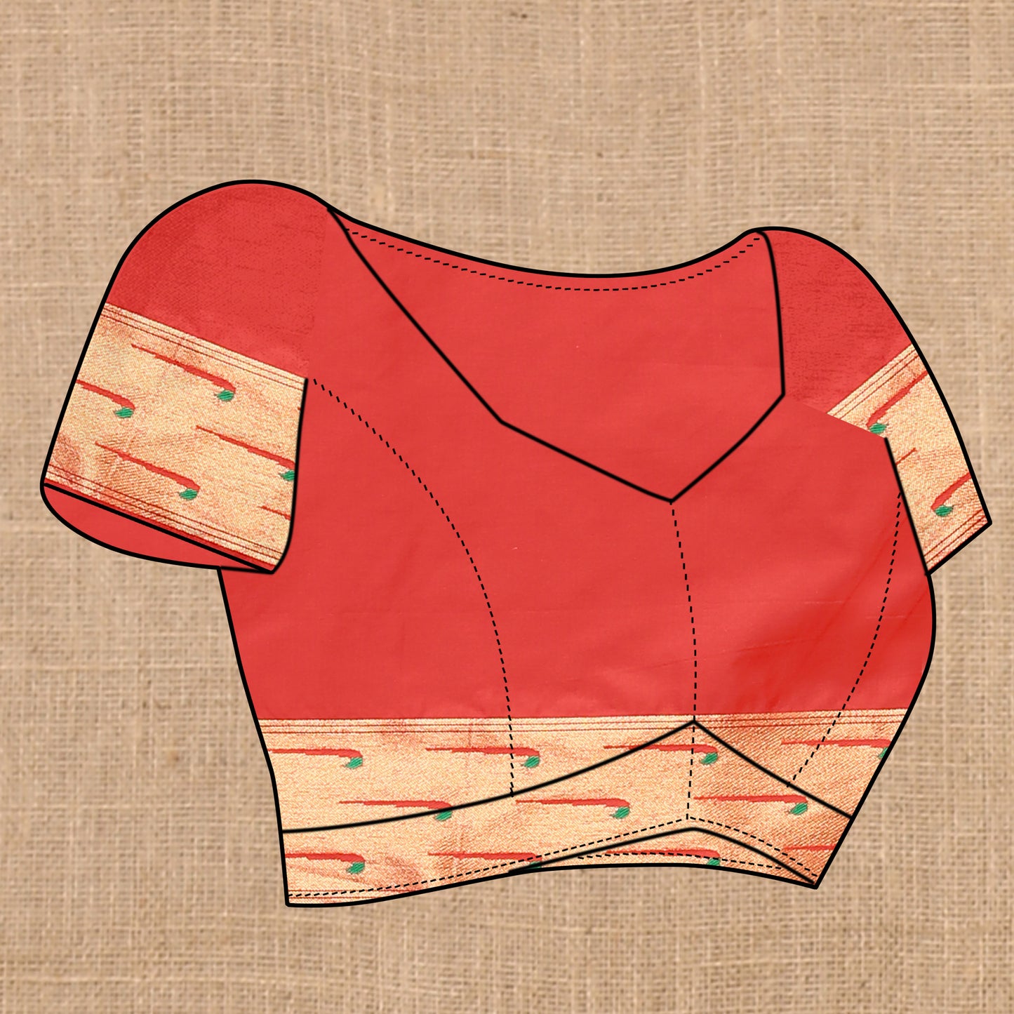 Red Traditional Rajhans Paithani Soft Silk Saree With Blouse Piece