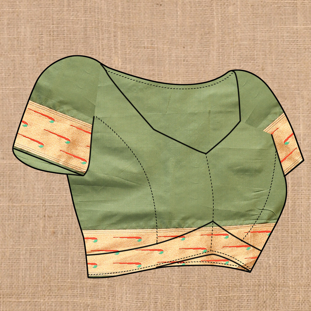 Pista Traditional Rajhans Paithani Soft Silk Saree With Blouse Piece