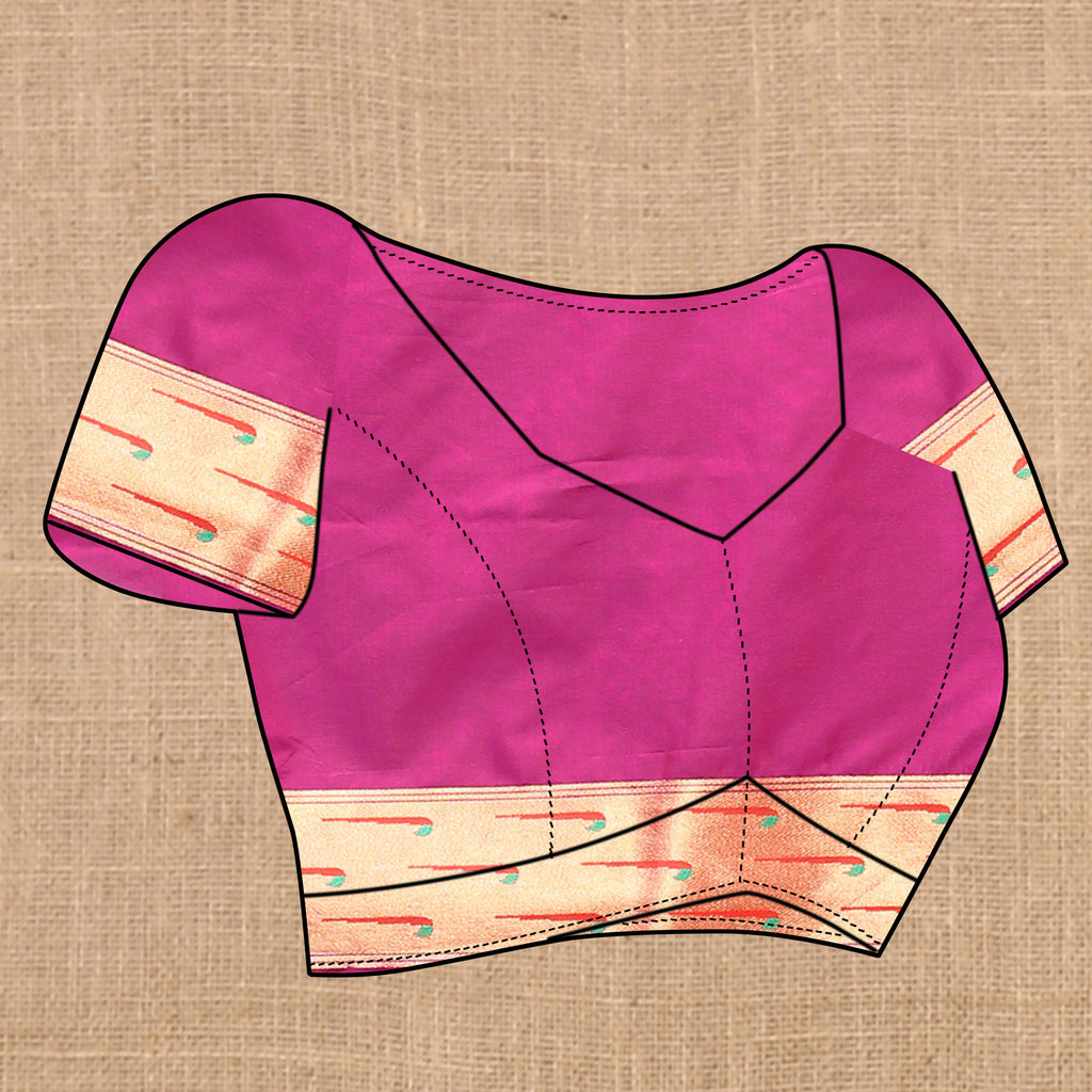 Pink Traditional Rajhans Paithani Soft Silk Saree With Blouse Piece