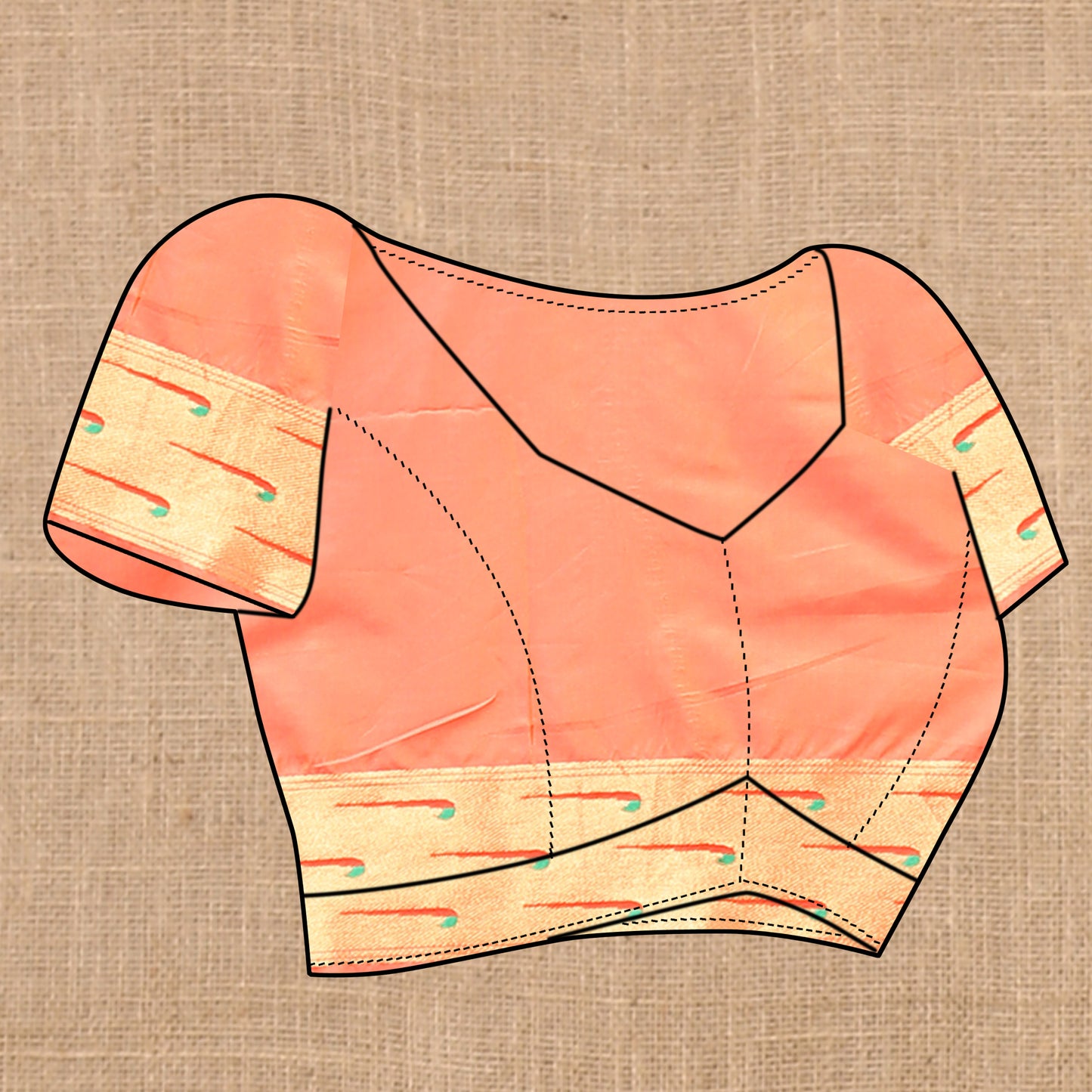 Orange Traditional Rajhans Paithani Soft Silk Saree With Blouse Piece