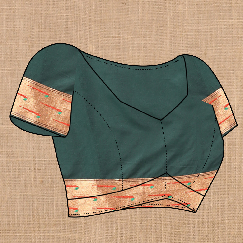 Green Traditional Rajhans Paithani Soft Silk Saree With Blouse Piece