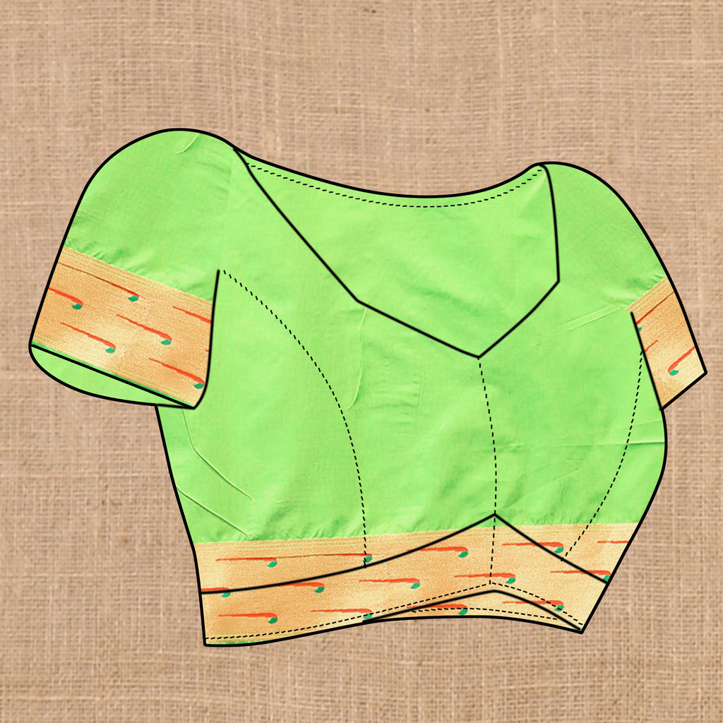 Parrot Traditional Rajhans Paithani Soft Silk Saree With Blouse Piece