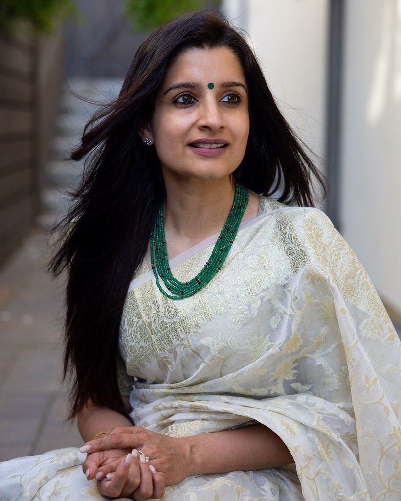 Beige Soft Cotton Silk Saree With Blouse Piece