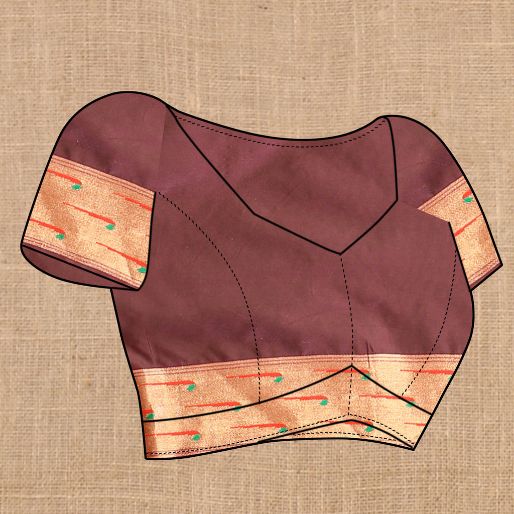 Brown Traditional Rajhans Paithani Soft Silk Saree With Blouse Piece