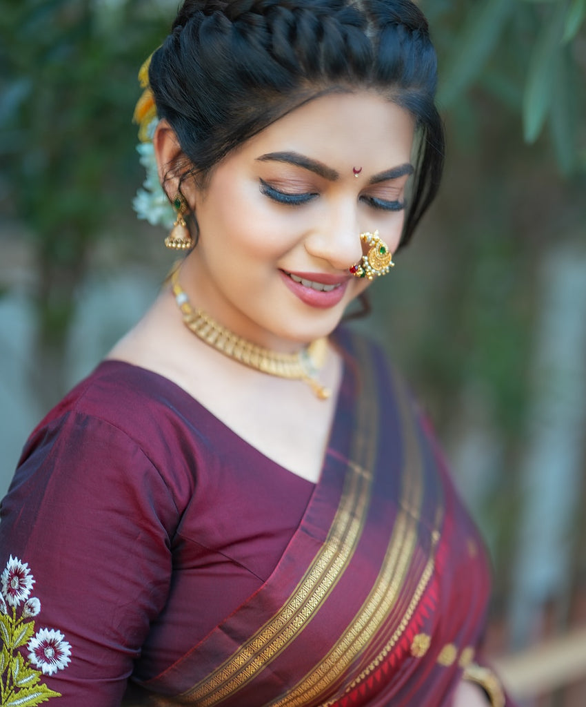 Dhanashri Kadgaonkar Traditional Narayanpet Paithani saree